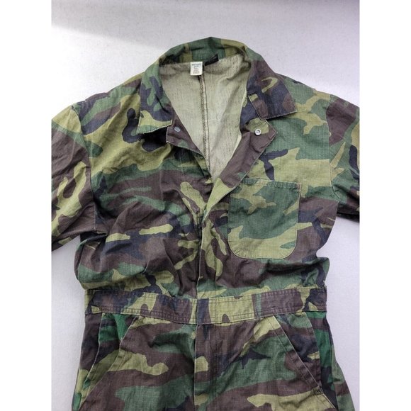 Rattlers Brand Men's M (38-40) Camo Coverall One-Piece Hunting Outdoors Military - Picture 4 of 15